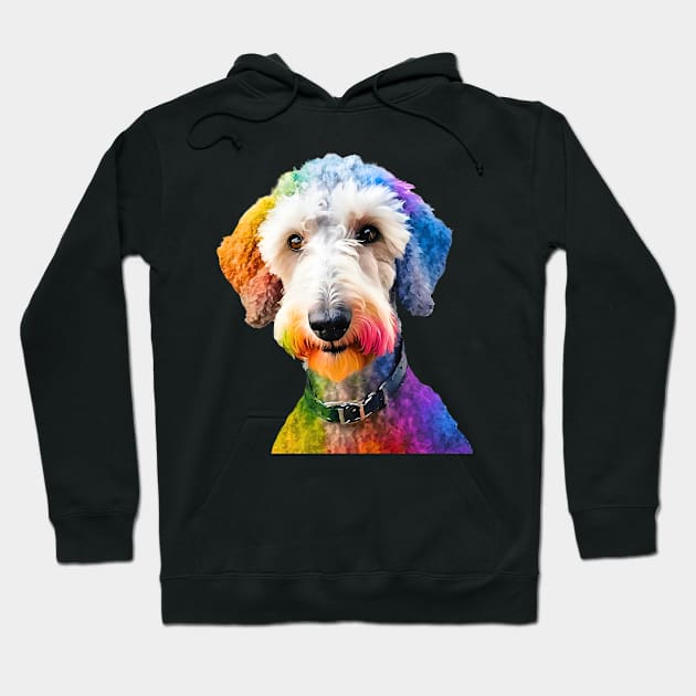 Pop-Art Bedlington Terrier Impressionism Hoodie by Doodle and Things